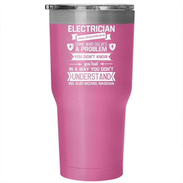 Electrician Tumbler 30 oz Stainless Steel, Best Electrician Ever Travel Mug