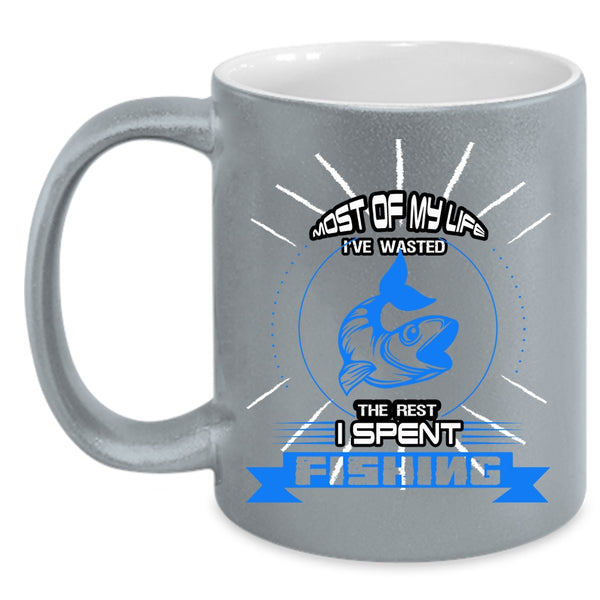 I've Wasted The Rest I Spent Fishing Coffee Mug, Cool Fishing Coffee Cup