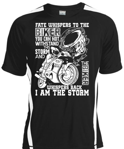 A black t-shirt with the shopify logo