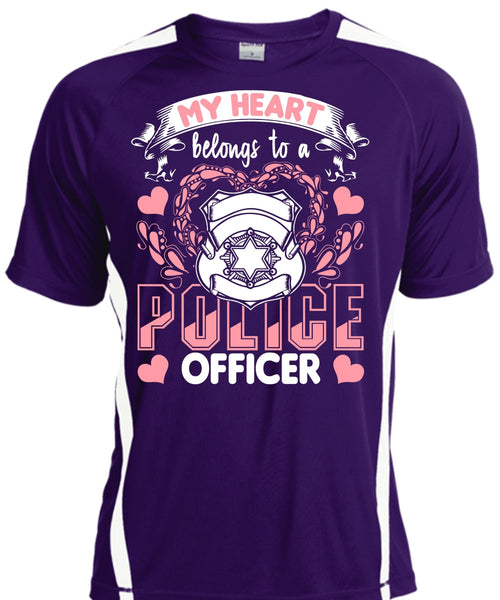 My Heart Belongs To A Police Officer T Shirt, Being A Police T Shirt, Cool Shirt