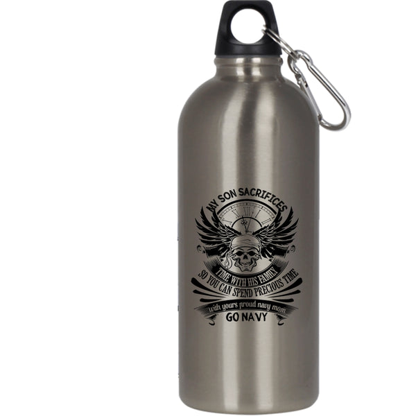 My Son Sacrifices Time With His Family 20 oz Stainless Steel Bottle,Cool Mom Outdoor Sports Water Bottle