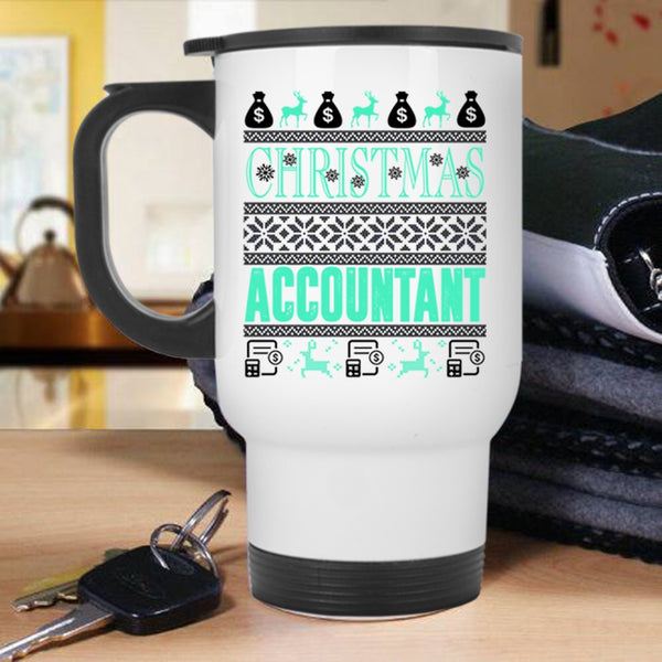 Cute Gift For Accountant Travel Mug, Christmas Accountant Mug