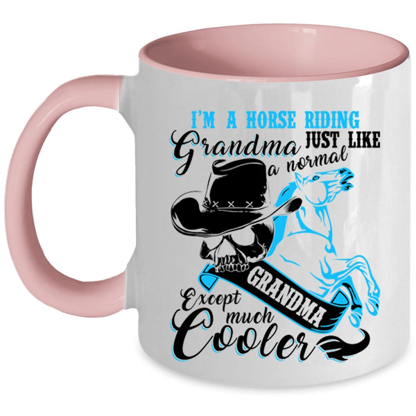 Cool Grandma Coffee Mug, I'm A Horse Riding Grandma Accent Mug