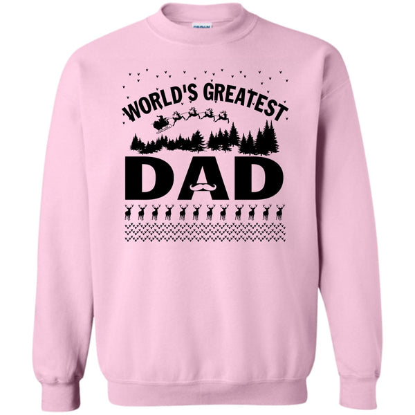 Merry Christmas Gift T Shirt, World's Greatest Dad Sweatshirt