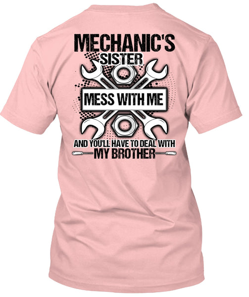 Mechanic's Sister T Shirt, I Love Mechanic T Shirt