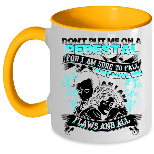 Cool Just Married Coffee Mug, I Am Sure To Fall Just Love Me Accent Mug