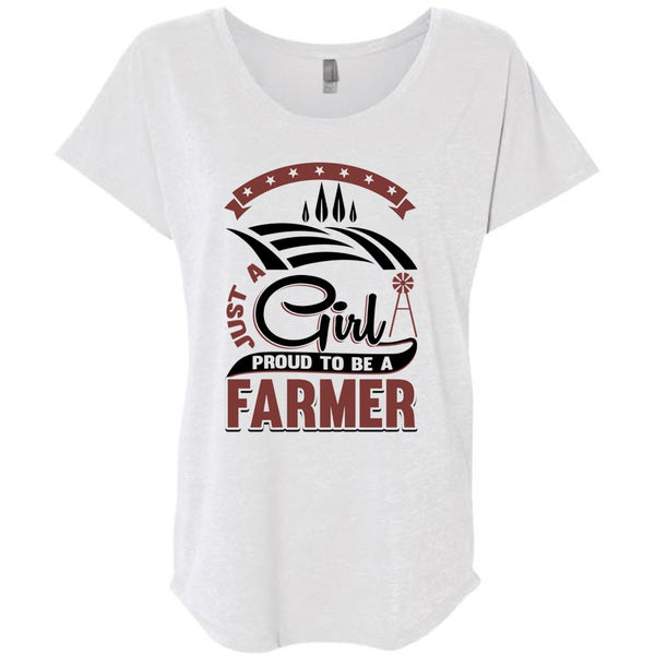 Just A Girl Proud To Be A Farmer T Shirt, I Love Farming T Shirt, Awesome T-Shirts
