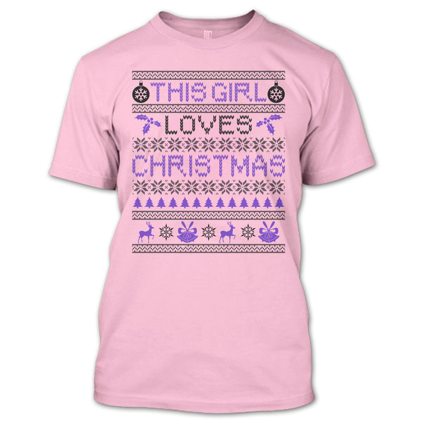 This Girl Loves Christmas T Shirt, Awesome Merry Christmas T Shirt