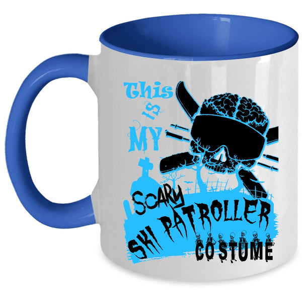 Halloween Coffee Mug, This is My Scary Ski Patroller Costume Accent Mug