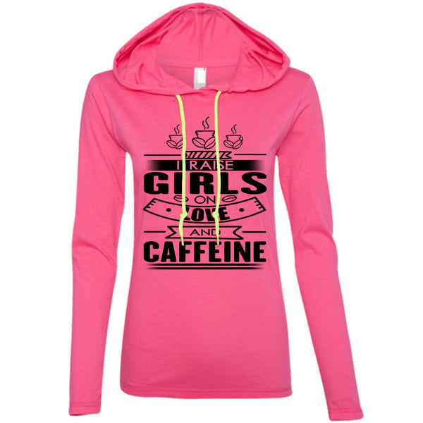 I Raise Girls On Love And Caffeine T Shirt, I Love Coffee T Shirt, Awesome T-Shirts