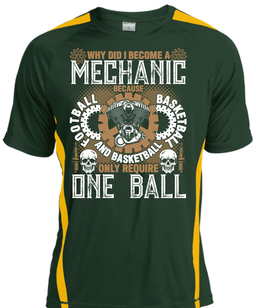 Why Did I Become A Mechanic T Shirt, Football And Basketball T Shirt, Cool Shirt