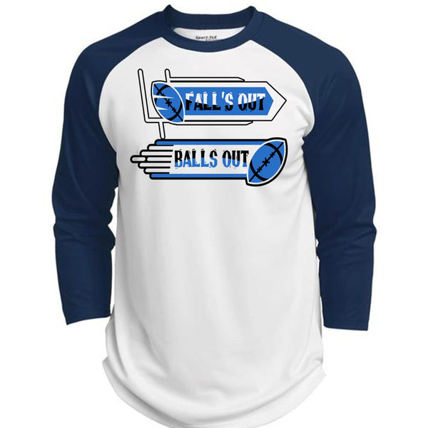 Fall's Out Balls Out T Shirt, I Love Football T Shirt, Awesome T-Shirts  (Polyester Game Baseball Jersey)