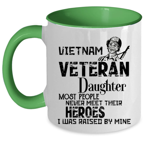 Cool Veteran's Daughter Coffee Mug, Vietnam Veteran Daughter Accent Mug