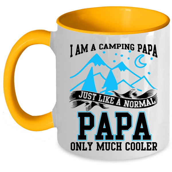 Awesome Camping Papa Coffee Mug, I Am A Camping Papa Accent Mug