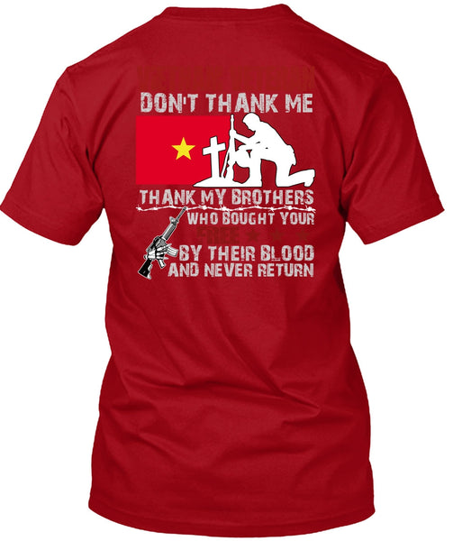 Vietnam Veteran T Shirt, Thank My Brothers T Shirt