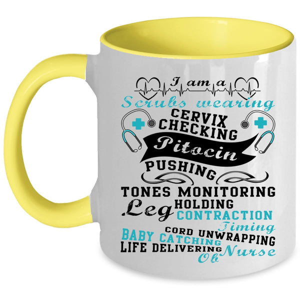 I Am A Nurse Coffee Mug, I Am A Scrubs Wearing Accent Mug