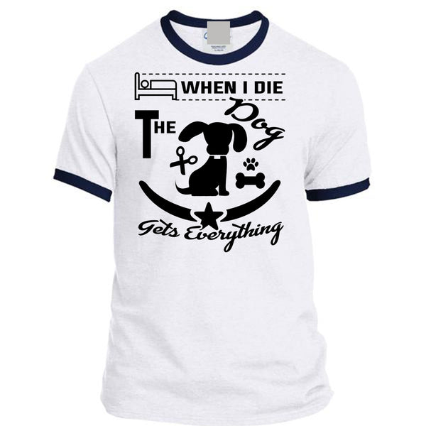 A black t-shirt with the shopify logo