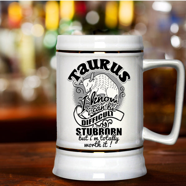 Birthday Gift For My Daughter Beer Stein 22oz, Taurus Beer Mug
