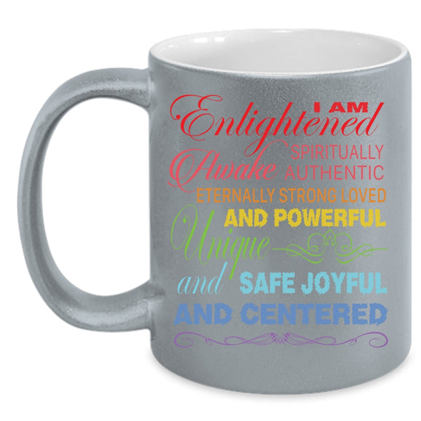 I Am Enlightened Spiritually Coffee Mug, Funny Yoga Coffee Cup