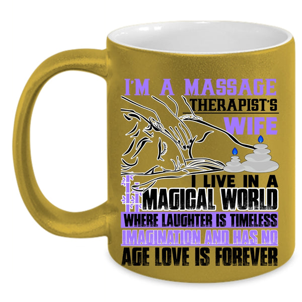 I Love My Wife Coffee Mug, I'm A Massage Therapist's Wife Accent Mug