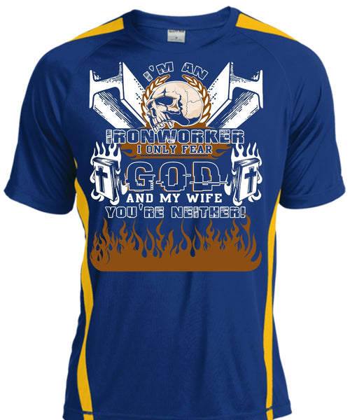 I'm An Ironworker T Shirt, God And My Wife T Shirt, Cool Shirt