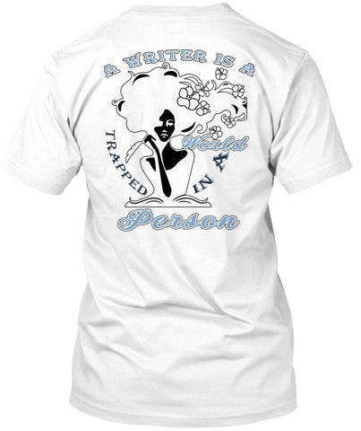 A black t-shirt with the shopify logo