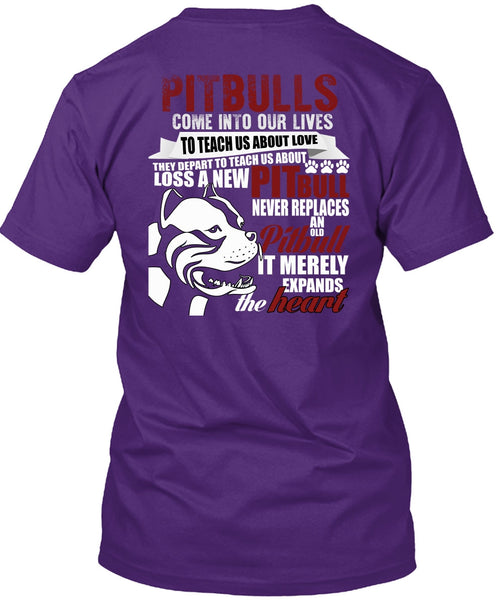 Pit Bulls Come Into Our Lives T Shirt, Loss A New Pit Bull T Shirt