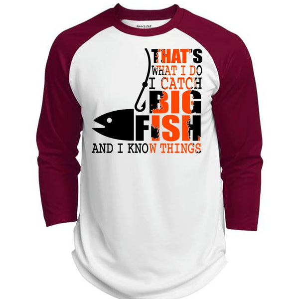 I Catch Big Fish T Shirt, I Love Fishing T Shirt, Awesome T-Shirts  (Polyester Game Baseball Jersey)