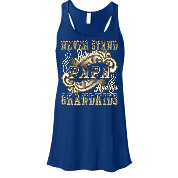 Never Stand Between T Shirt, Papa And His Grandkids Tank Top