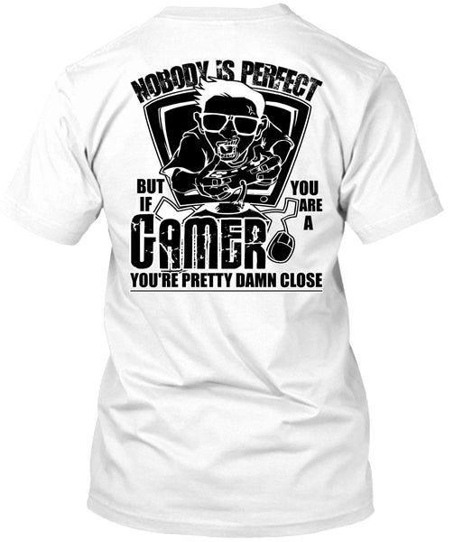 A black t-shirt with the shopify logo