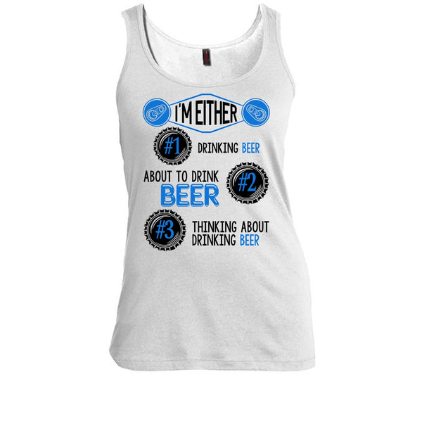 I'm Either Drinking Beer T Shirt, Coolest Beer Drinker T Shirt