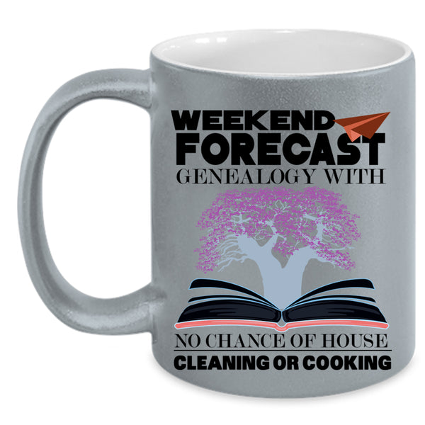 My Family Coffee Mug, Weekend Forecast Genealogy Accent Mug
