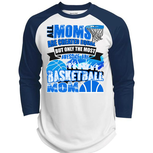All Moms Are Created Equal T Shirt, I Love Basketball T Shirt, Awesome T-Shirts  (Polyester Game Baseball Jersey)