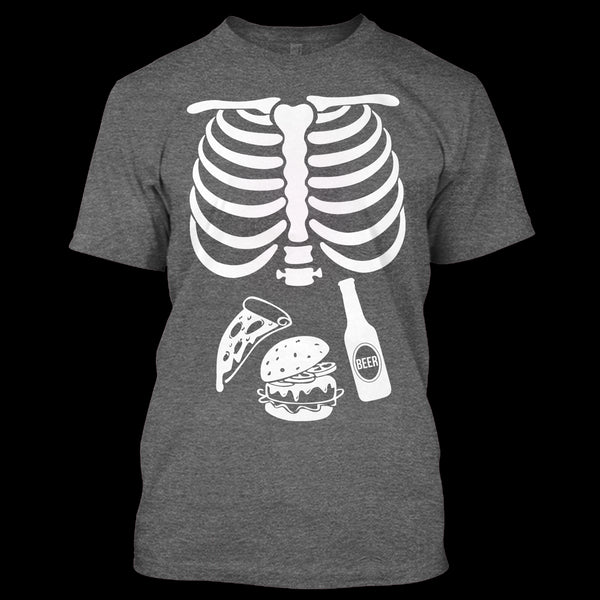 A black t-shirt with the shopify logo