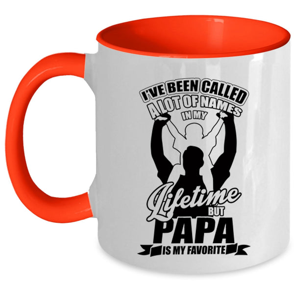 Awesome Papa Coffee Mug, Papa Is My Favorite Names Accent Mug