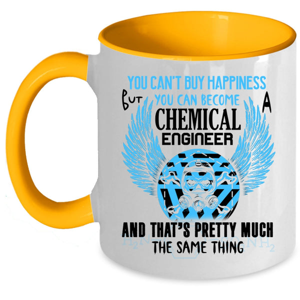 Happiness Coffee Mug, You Can Become Chemical Engineer Accent Mug