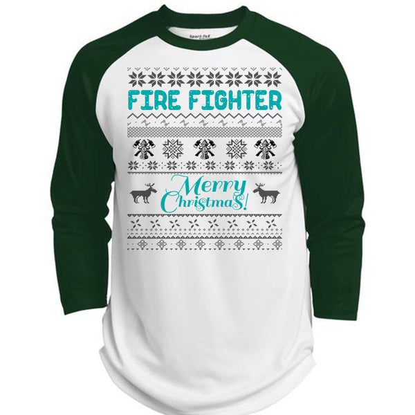 Firefighter Merry Christmas T Shirt, I Love Firefighter T Shirt, Awesome T-Shirts  (Polyester Game Baseball Jersey)
