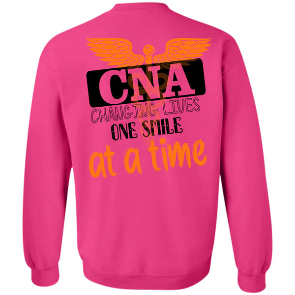 Being A Nurse T Shirt, CNA Changing Lives One Smile At A Time Sweatshirt