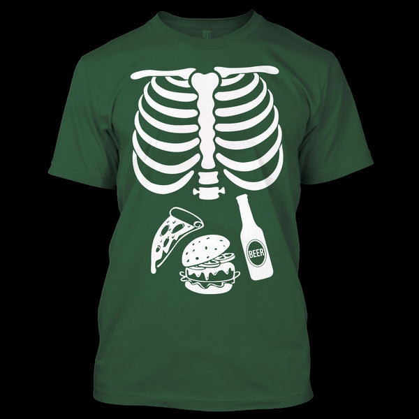 A black t-shirt with the shopify logo