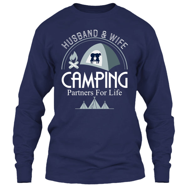 Husband & Wife T Shirt, Camping Partners For Life T Shirt