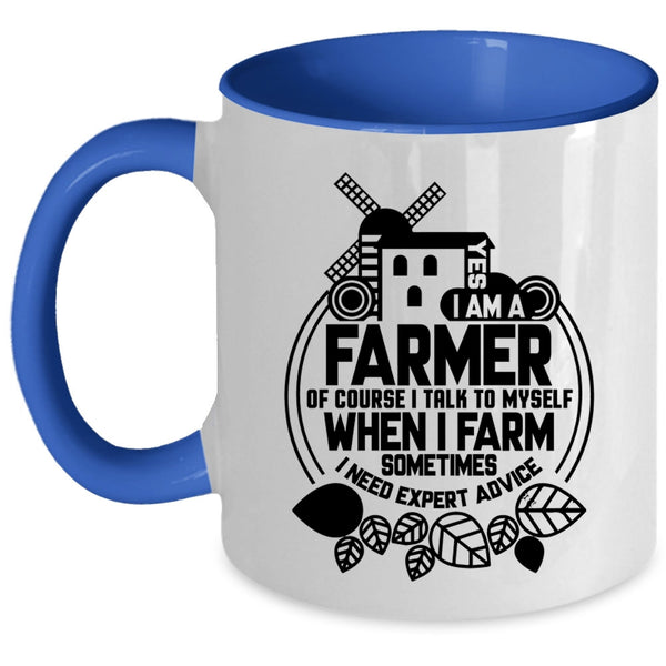 Best Gift For Farmer Coffee Mug, Yes I Am A Farmer Accent Mug