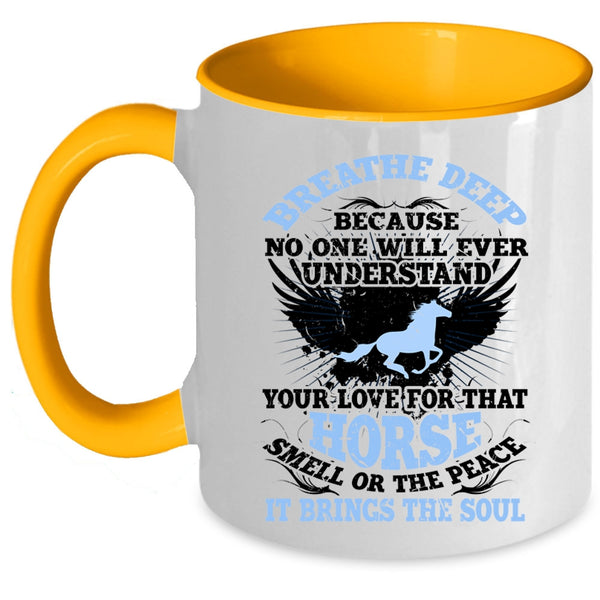 Funny Gift For Equestrians Coffee Mug, I Love Horses Accent Mug