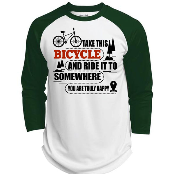 Take This Bicycle T Shirt, I Love Biking T Shirt, Awesome T-Shirts  (Polyester Game Baseball Jersey)