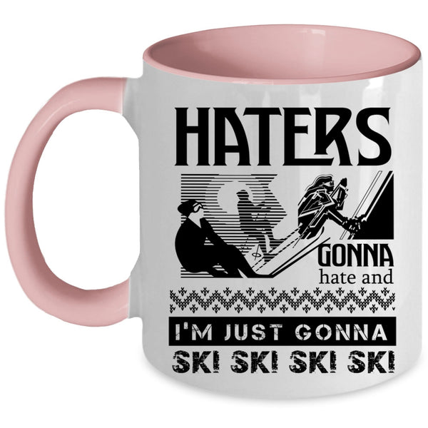 Funny Skiing Coffee Mug, I'm Just Gonna Ski Ski Ski Accent Mug