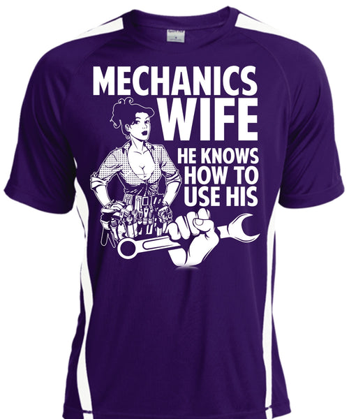 Mechanic's Wife T Shirt, He Knows How To Use His T Shirt, Cool Shirt