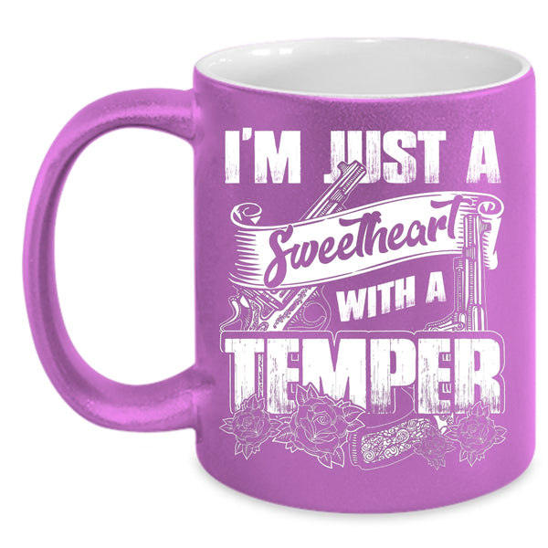 I'm Just A Sweetheart With A Temper Coffee Mug, Cool Couple Coffee Cup