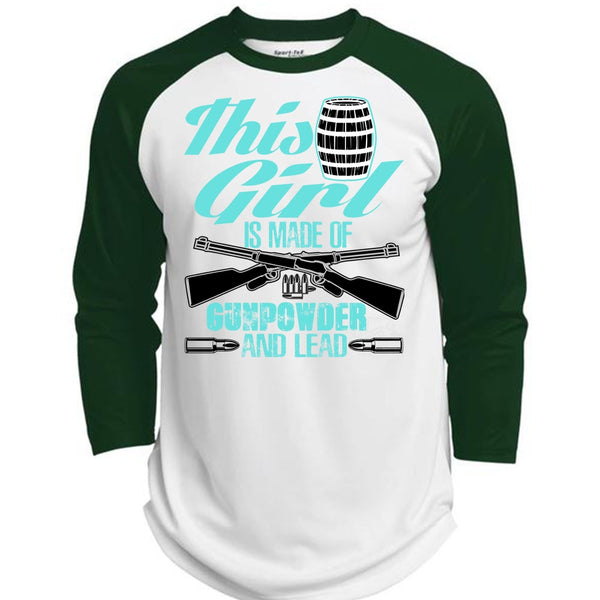 This Girl Is Made Of Gunpowder T Shirt, I Love Veteran T Shirt, Awesome T-Shirts  (Polyester Game Baseball Jersey)