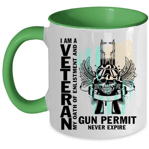 Funny Gift For Grandpa Coffee Mug, I Am A Veteran Accent Mug