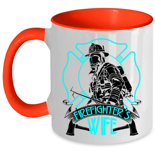 Cool Gift For My Wife Coffee Mug, Firefighter's Wife Accent Mug
