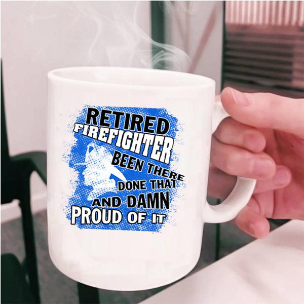 Cool Gift For Grandpa Coffee Mug, Retired Firefighter Cup